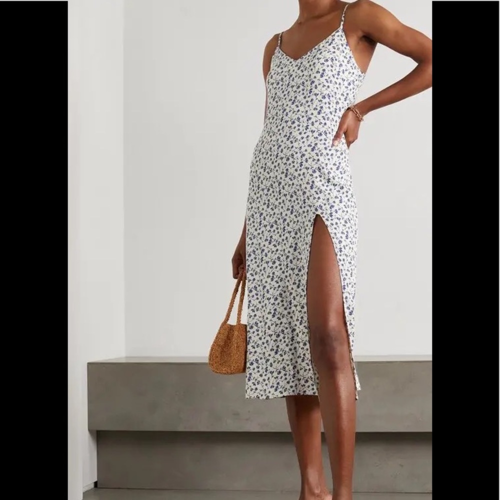 REFORMATION  Crimini Floral-Print Crepe Midi Dress